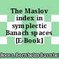 The Maslov index in symplectic Banach spaces [E-Book] /
