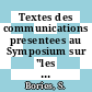 Textes des communications presentees au Symposium sur "les transferts de chaleur et de masse en milieux poreux", Toulouse 26.28 Aout, 1980 /