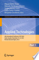 Applied Technologies [E-Book] : 4th International Conference, ICAT 2022, Quito, Ecuador, November 23-25, 2022, Revised Selected Papers, Part I /