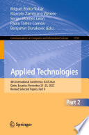 Applied Technologies [E-Book] : 4th International Conference, ICAT 2022, Quito, Ecuador, November 23-25, 2022, Revised Selected Papers, Part II /