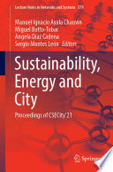 Sustainability, Energy and City [E-Book] : Proceedings of CSECity'21 /