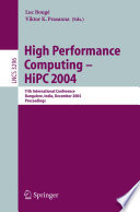 High Performance Computing - HiPC 2004 [E-Book] : 11th International Conference, Bangalore, India, December 19-22, 2004. Proceedings /