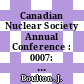 Canadian Nuclear Society Annual Conference : 0007: proceedings : Societe Nucleaire Canadienne Congres Annuel : 0007: comptes rendus : Toronto, 09.06.86-10.06.86.