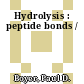 Hydrolysis : peptide bonds /