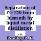 Separation of PO-210 from bismuth by liquid metal distillation : [E-Book]