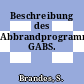 Beschreibung des Abbrandprogrammes GABS.