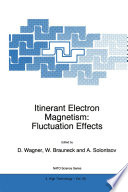 Itinerant Electron Magnetism: Fluctuation Effects [E-Book] /