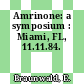 Amrinone: a symposium : Miami, FL, 11.11.84.