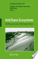 Arid Dune Ecosystems [E-Book] : The Nizzana Sands in the Negev Desert /