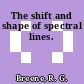 The shift and shape of spectral lines.