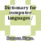 Dictionary for computer languages /