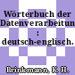 Wörterbuch der Datenverarbeitung : deutsch-englisch.
