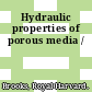Hydraulic properties of porous media /