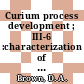 Curium process development ; III-6 :characterization of emulsions formed in curium solvent extraction : [E-Book]