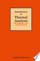 Introduction to Thermal Analysis [E-Book] : Techniques and applications /