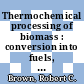 Thermochemical processing of biomass : conversion into fuels, chemicals and power [E-Book] /