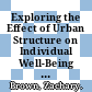 Exploring the Effect of Urban Structure on Individual Well-Being [E-Book] /