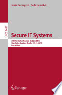Secure IT Systems [E-Book] : 20th Nordic Conference, NordSec 2015, Stockholm, Sweden, October 19–21, 2015, Proceedings /