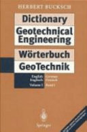 Dictionary geotechnical engineering. 1. Englisch - German /