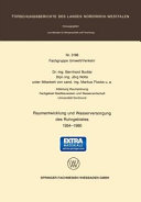 Raumentwicklung und Wasserversorgung des Ruhrgebietes 1954 - 1980.
