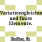 Variationsgleichungen und finite Elemente.
