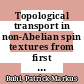Topological transport in non-Abelian spin textures from first principles /