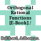 Orthogonal Rational Functions [E-Book] /