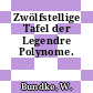 Zwölfstellige Tafel der Legendre Polynome.