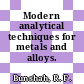Modern analytical techniques for metals and alloys. 2.