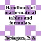 Handbook of mathematical tables and formulas.