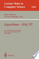 Algorithms - ESA '97 [E-Book] : 5th Annual European Symposium, Graz, Austria, September 15-17, 1997. Proceedings /
