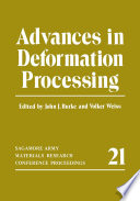 Advances in Deformation Processing [E-Book] /