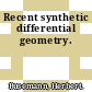 Recent synthetic differential geometry.