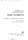 Handbook of the analytical chemistry of rare elements /