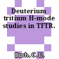 Deuterium tritium H-mode studies in TFTR.