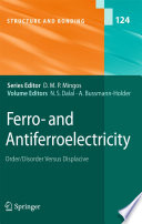 Ferro- and Antiferroelectricity [E-Book] : Order/Disorder versus Displacive /