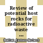 Review of potential host rocks for radioactive waste disposal in the Piedmont province of North Carolina : [E-Book]