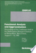 Functional analysis and approximation : proceedings of the conference : Oberwolfach, 09.08.80-16.08.80.