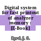 Digital system for fast printout of analyzer memory : [E-Book]