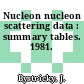 Nucleon nucleon scattering data : summary tables. 1981.
