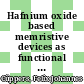 Hafnium oxide based memristive devices as functional elements of neuromorphic circuits /