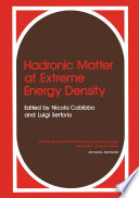 Hadronic Matter at Extreme Energy Density [E-Book] /