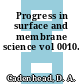 Progress in surface and membrane science vol 0010.