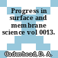 Progress in surface and membrane science vol 0013.