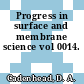 Progress in surface and membrane science vol 0014.