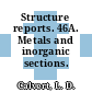 Structure reports. 46A. Metals and inorganic sections.