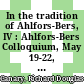 In the tradition of Ahlfors-Bers, IV : Ahlfors-Bers Colloquium, May 19-22, 2005, University of Michigan, Ann Arbor, Michigan [E-Book] /