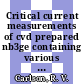 Critical current measurements of cvd prepared nb3ge containing various amounts of second phase (nb5ge3) material.
