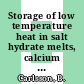 Storage of low temperature heat in salt hydrate melts, calcium chloride hexahydrate.