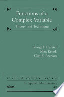 Functions of a complex variable : theory and technique /